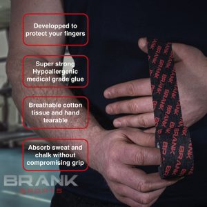 Strap d’haltérophilie de 9m pour les doigts ou les articulation BRANK Tapes